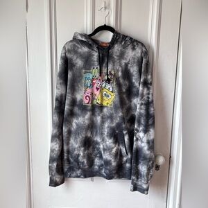 Nickelodeon SpongeBob Square Pants Tie Dye Graphic Hoodie Size XL